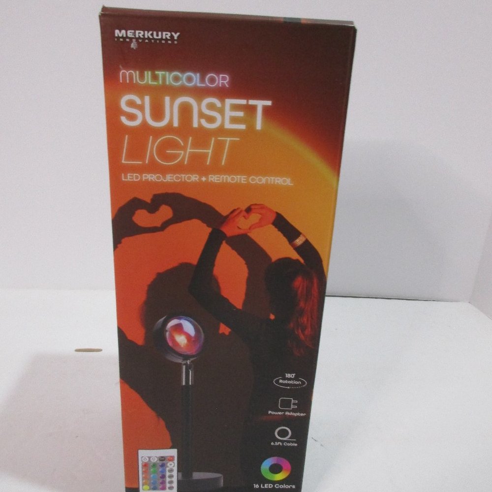 Merkury Innovations Multicolor RGB Sunset Lamp with Remote NIB